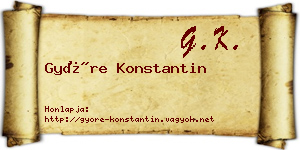 Györe Konstantin névjegykártya
